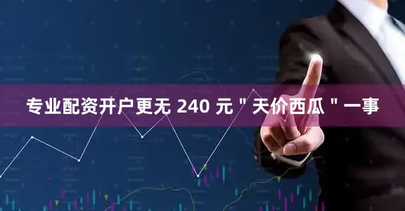 专业配资开户更无 240 元＂天价西瓜＂一事