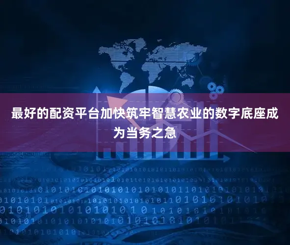 最好的配资平台加快筑牢智慧农业的数字底座成为当务之急